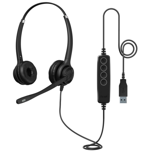 Casti cu microfon Axtel Elite UC, USB-A, Black
