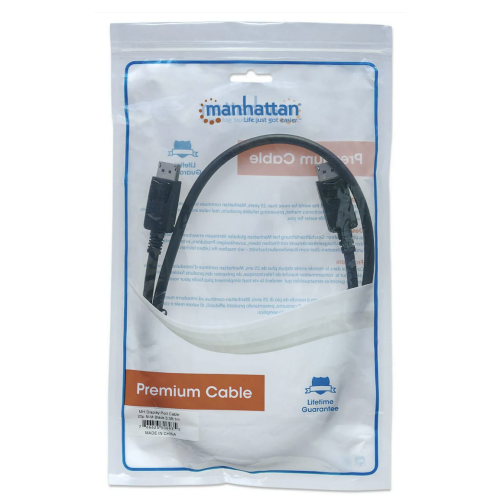 Cablu Manhattan 306935, DisplayPort male - DisplayPort male, 1 m, Black