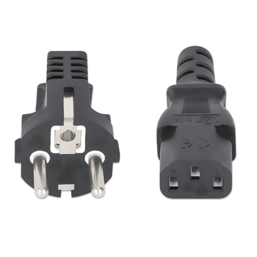 Cablu alimentare Manhattan 308700, C13 - CEE 7/7, 5 m, Black