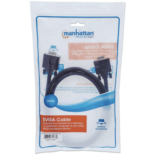 Cablu Manhattan 311731, VGA male - VGA male, 1.8 m, Black