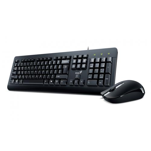 Kit tastatura + mouse Genius KM-160, cu fir, negru