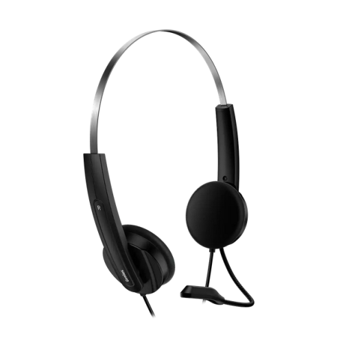 Casti cu microfon Genius HS-220U, USB-C, Black