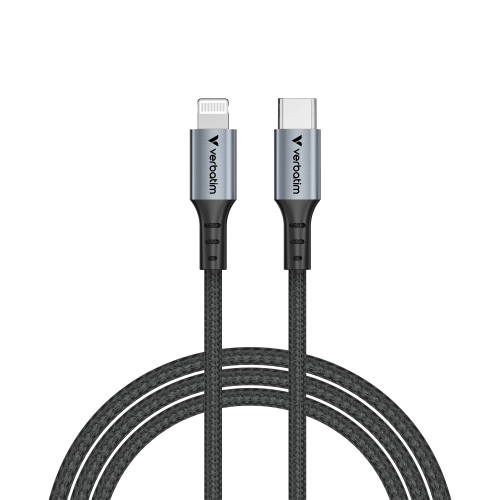 Cablu de date Verbatim 31844, USB-C - Lightning, 1.20 m, Black