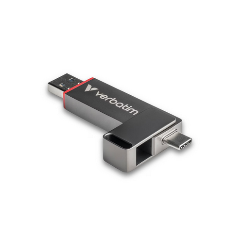 Stick Memorie Verbatim 32041, 256GB, USB-C male/ USB-A, Silver