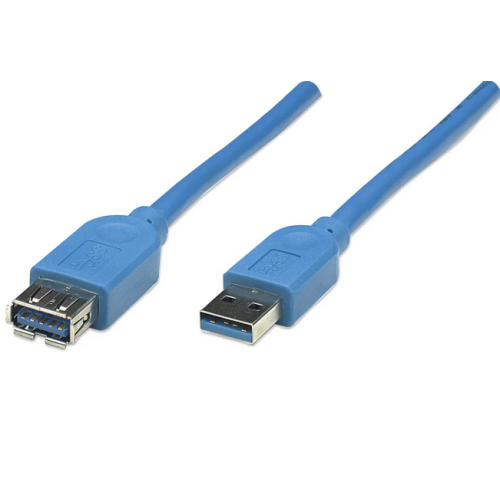 Cablu Manhattan 322379, USB 3.0 male - USB 3.0 female, 2 m, Blue