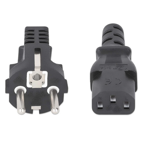 Cablu alimentare Manhattan 328616, C13 - CEE 7/7, 3 m, Black