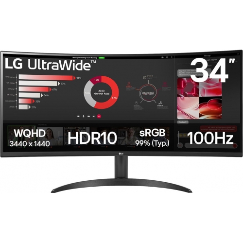 Monitor LED Curbat LG 34WR50QK-B, 34inch, 3440x1440, 5ms GTG, Black