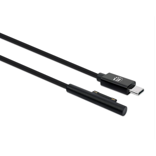 Cablu Manhattan 353632 pentru Surface Book/Pro/Go, USB-C male - Surface Connect, 1.8 m, Black