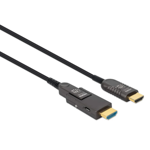 Cablu Manhattan 355513, HDMI male - micro HDMI male, 20 m, Black