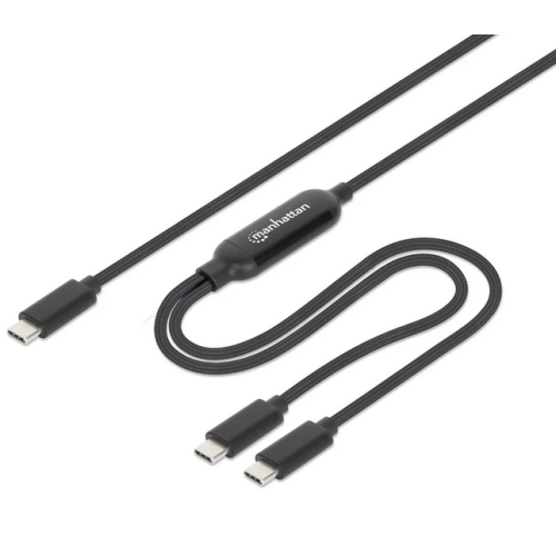Cablu de date Manhattan 355810, USB-C male - 2 x USB-C male, 2 m, Black