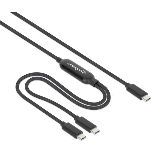 Cablu de date Manhattan 355810, USB-C male - 2 x USB-C male, 2 m, Black