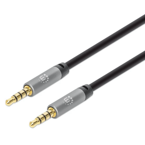 Cablu Manhattan 356015, 3.5 mm jack - 3.5 mm jack, 5 m, Black