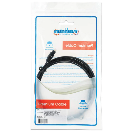 Cablu Manhattan 356084, Toslink male - Toslink male, 3 m, Black