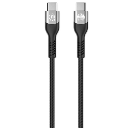 Cablu de date Manhattan 356374, USB-C male - USB-C male, 1 m, Black