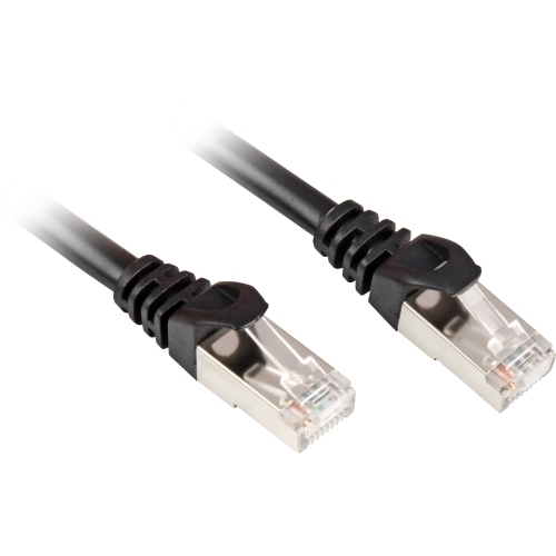 Patch Cord Sharkoon, S/FTP, Cat. 6, 1 m, Black