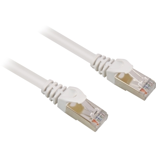 Patch Cord Sharkoon, S/FTP, Cat. 6, 1 m, White