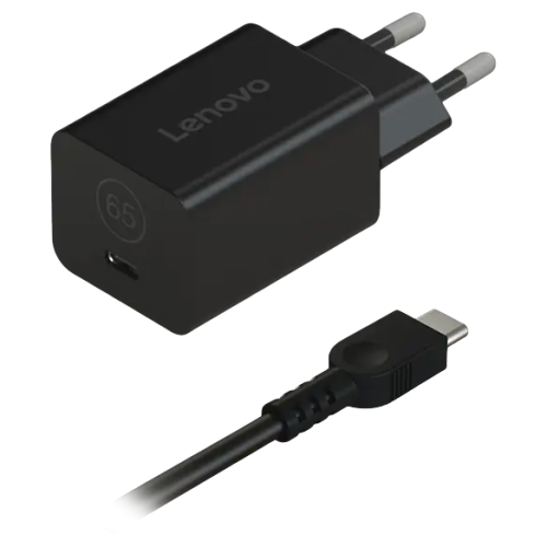 Incarcator retea Lenovo GaN Nano, 65 W, Black