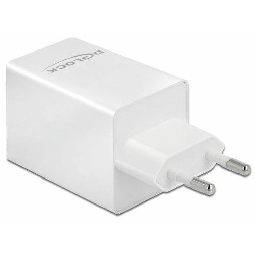 Incarcator retea Delock 41448, 1x USB-C, 1x USB, 48W, White