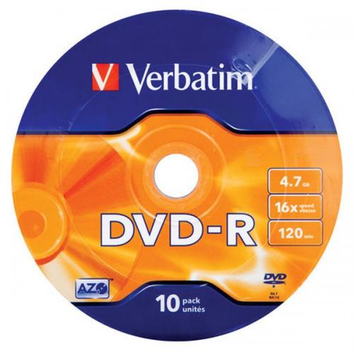 DVD-R Verbatim 43729 16x, 4.7GB, 10buc