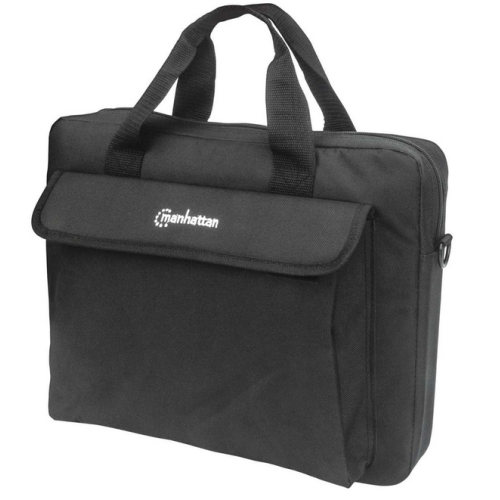 Geanta Manhattan London Briefcase pentru laptop de 14.1 inch, Black