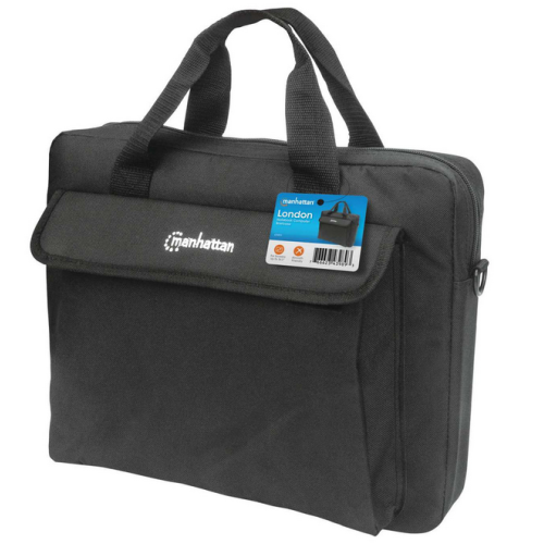 Geanta Manhattan London Briefcase pentru laptop de 14.1 inch, Black