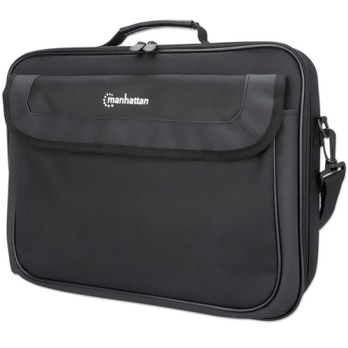 Geanta Manhattan Cambridge Clamshell pentru laptop de 15.6 inch, Black