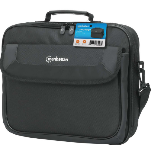 Geanta Manhattan Cambridge Clamshell pentru laptop de 14.1 inch, Black