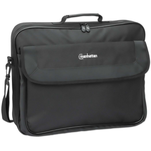 Geanta Manhattan Cambridge Clamshell pentru laptop de 17.3 inch, Black