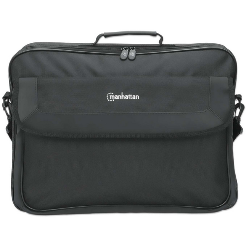 Geanta Manhattan Cambridge Clamshell pentru laptop de 17.3 inch, Black