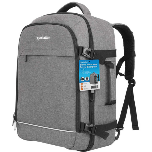Rucsac Manhattan Rome pentru laptop de 17.3 inch, Gray