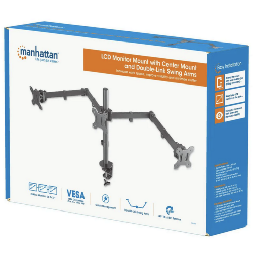 Suport Manhattan 461658, 13 - 32 inch, Black