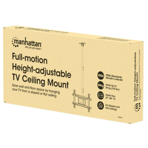 Suport TV Manhattan Full-Motion 462051, 37 - 80 inch, Black