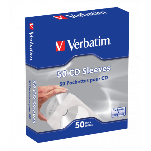 Pachet Plicuri CD-DVD Verbatim 49992, White, 50buc