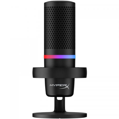 Microfon HP HyperX DuoCast, cardioid, RGB USB, Negru