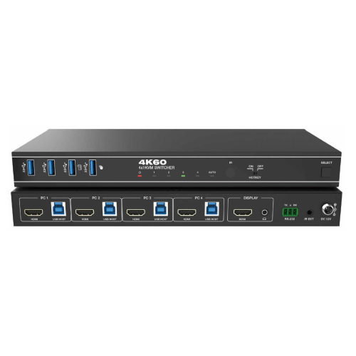 Switch KVM EvoConnect HDCVT-HDC-KSWB41H, 5 x HDMI, Black