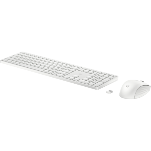 Kit Wireless HP 650 - Tastatura, USB, White + Mouse Optic, USB, White