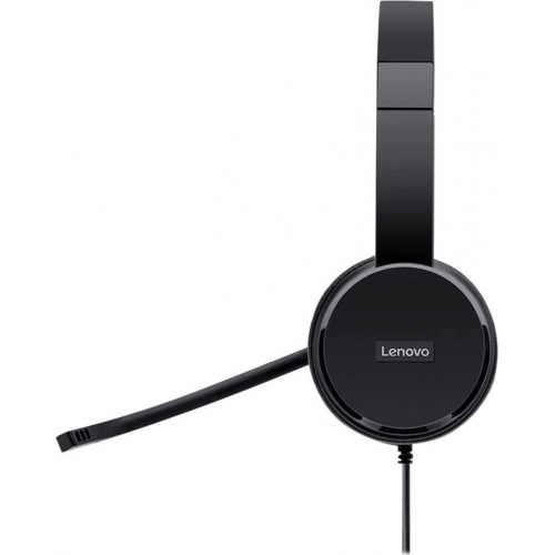Casti cu microfon Lenovo 100 Stereo, USB-A, Black