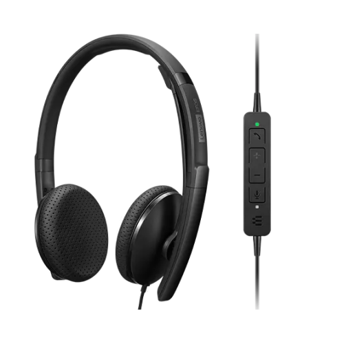 Casti cu microfon Lenovo Wired VOIP Headset (UC), USB-C, Black