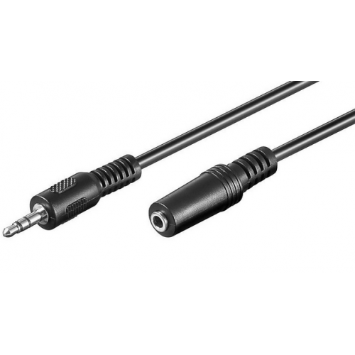 Cablu audio Techly 504310, 3.5mm jack male - 3.5mm jack female, 1.8m, Black