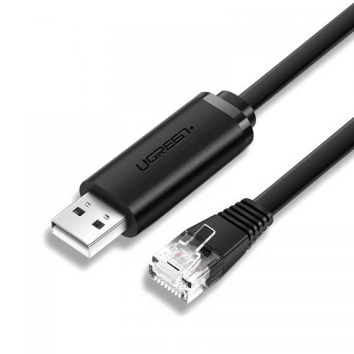 Cablu Ugreen CM204, USB-A - RJ45, 1.5m, Black