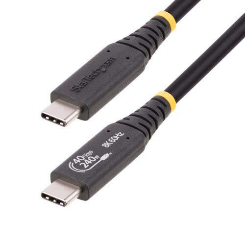 Cablu de date Startech 50C-40G-USB4-CABLE, USB-C male - USB-C male, 0.5m, Black