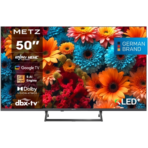 Televizor QLED METZ Smart 50MQF7500Z Seria MQF7500Z, 50 inch, Ultra HD 4K, Black