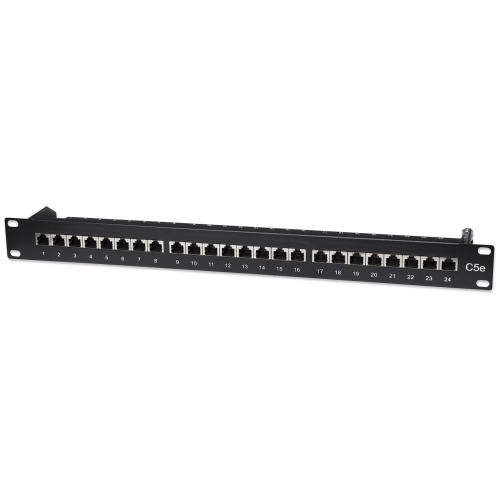 Patch Panel Intellinet 513487, 19inch, 1U, 24 porturi, Ca5e, FTP, Black