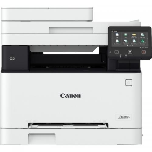 Multifunctional laser color Canon MF655Cdw, dimensiune A4 (Printare,Copiere, Scanare), viteza max 21ppm, duplex, rezolutie max 1200x1200dpi,processor 800Mhz x 2, memorie 1 GB RAM, ADF 50 pagini,alimentarecu hartie 250 coli, limbaj de printare: UFRII, PCL 