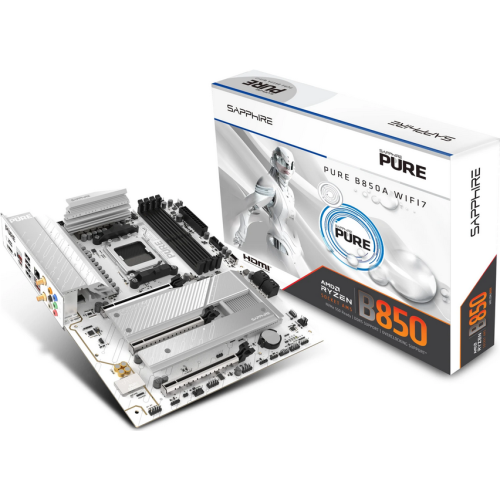 Placa de baza Sapphire PURE B850M WIFI7, AMD B850, Socket AM5, ATX