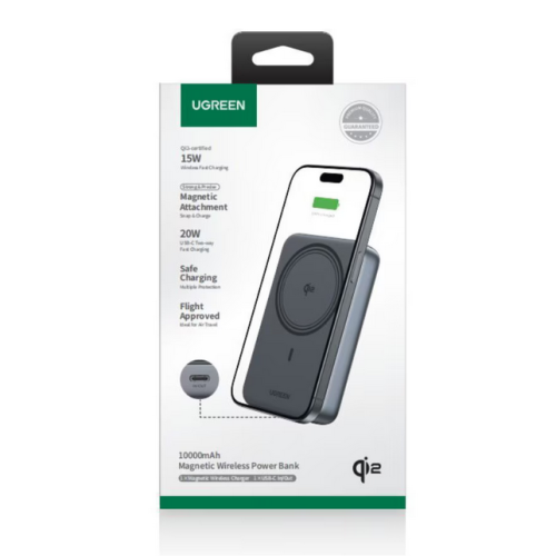 Baterie portabila Ugreen PB763, 10000 mAh, 1 x USB-C, Gray