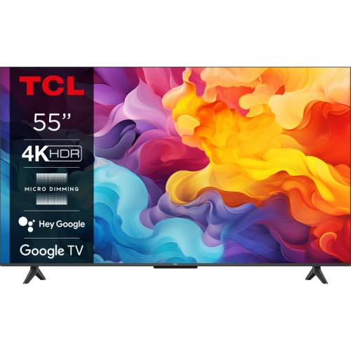 Televizor LED TCL Smart 55V6B Seria V6B, 55inch, Ultra HD 4K, Black