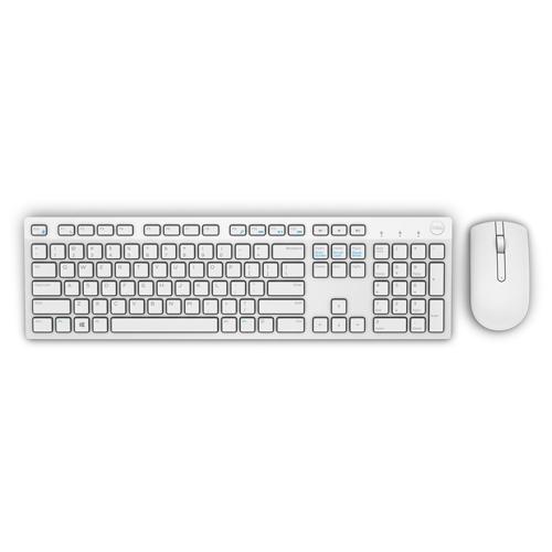Kit Wireless Dell KM636 - Tastatura, USB, White + Mouse Optic, USB, White - US