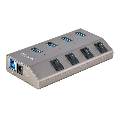 Hub USB Startech 5G4AIBS-USB-HUB, 4x USB 3.2 Gen 1, Gray