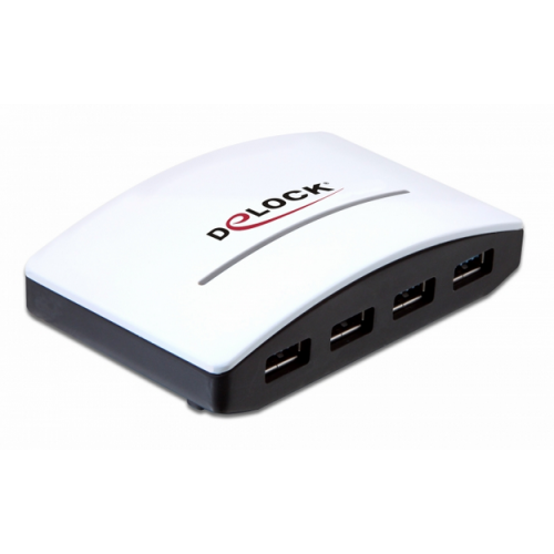 Hub USB Delock 61762, 4x USB 3.2 gen 1, Black-White